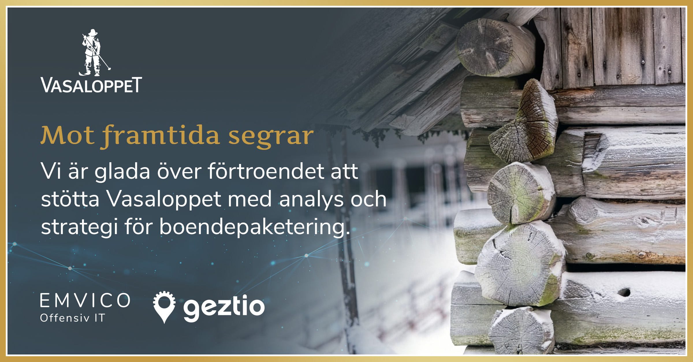 Vasaloppet analys (boende) Image of a cottage in the snow